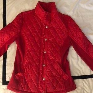 Merona Red quilted jacket. Size Medium